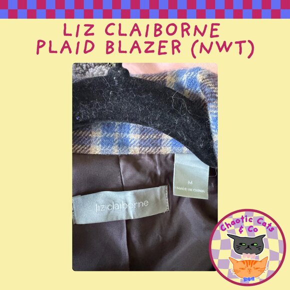 Liz Claiborne Plaid Blazer - Picture 3 of 5